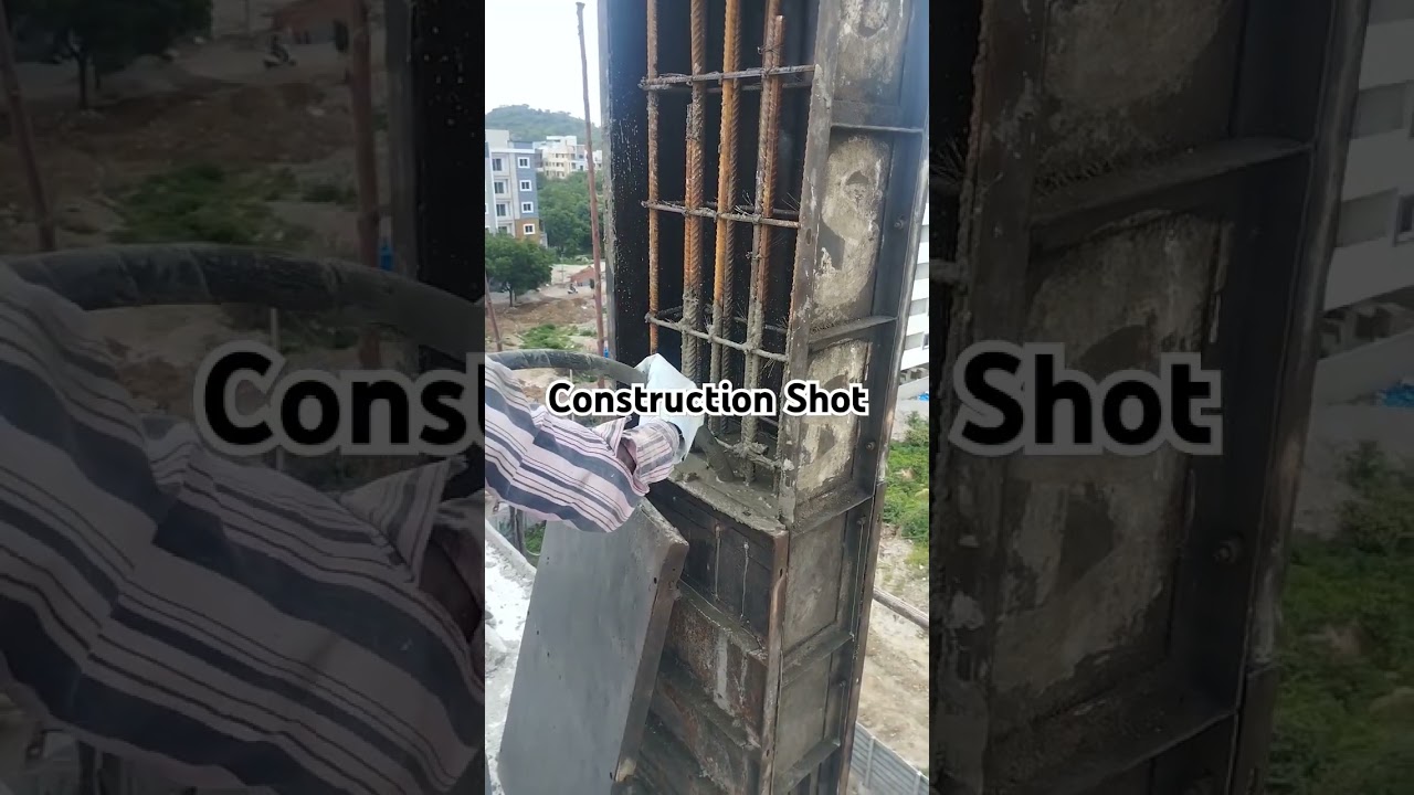 Column concreting|vibrator|@Construction Shot|2024