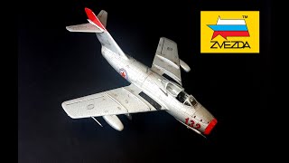 MiG-15 Fagot FULL VIDEO BUILD Zvezda 1/72 scale model aircraft