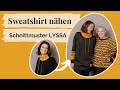 Sweatshirt mit Wickelkragen nähen – Schnittmuster LYSSA
