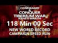 C&C3 Tiberium War Kane's Wrath Missions Campaign Speed-run NEW World Record (118 minutes)