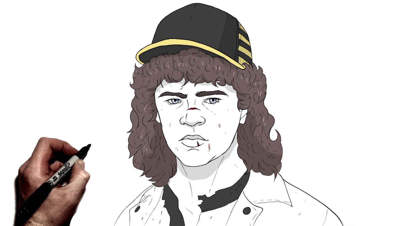 Как нарисовать Дастина | Шаг за шагом | Очень странные дела 5