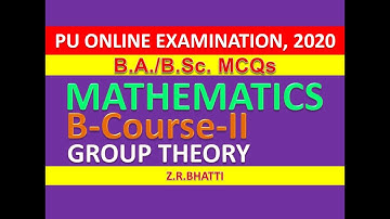 Group Theory MCQs, Lecture 2, Mathematics B-Course-II