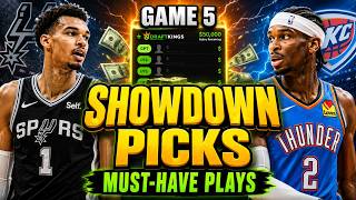 NBA DFS Showdown Picks: Spurs vs Thunder Game 5 DraftKings Strategy, Captain & Value Plays