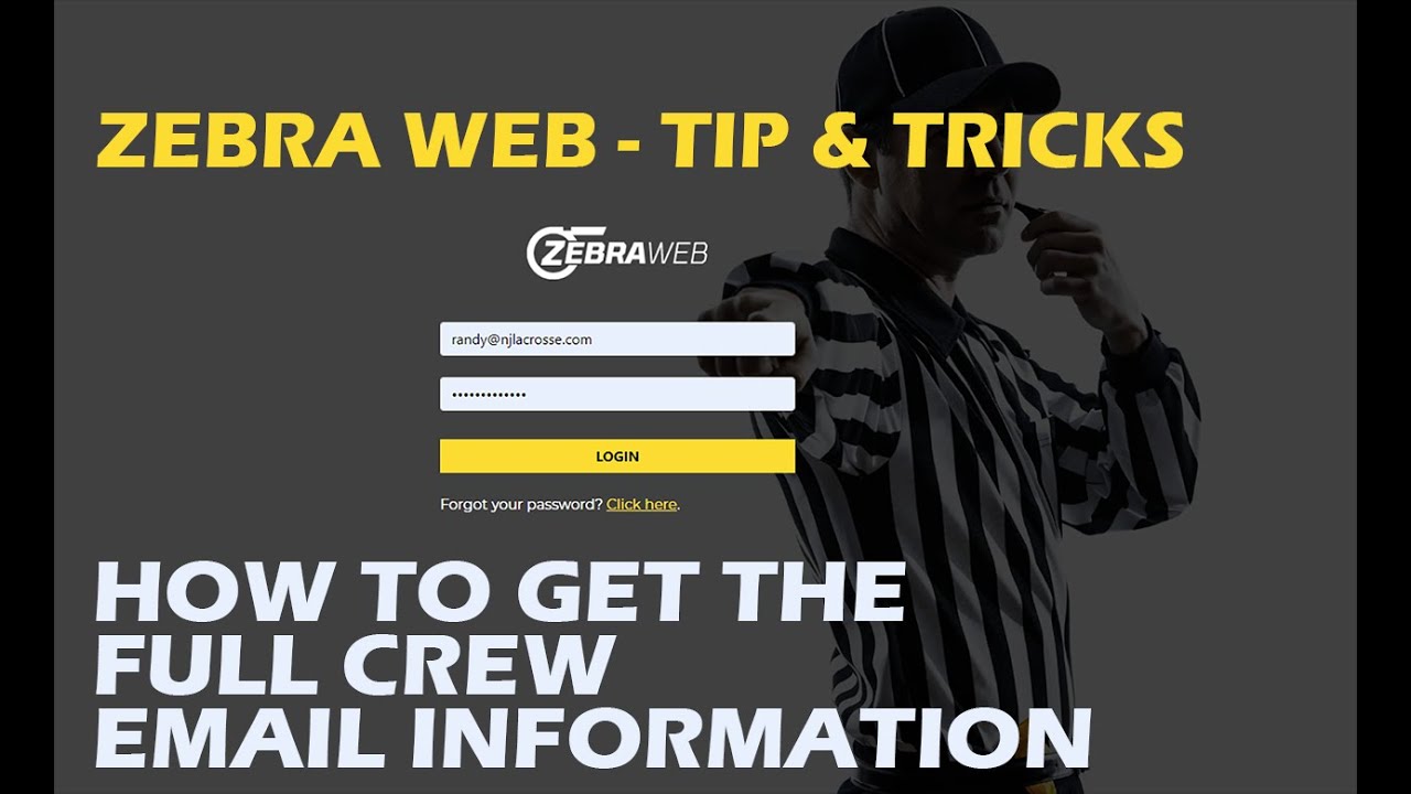 Zebra Web Zebra Web Tip & Tricks: How To Full Crew Email Information - YouTube