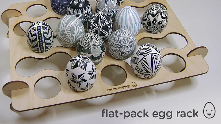 DIY Egg Art - Flat Pack Egg Rack from Jennifer Kwo...