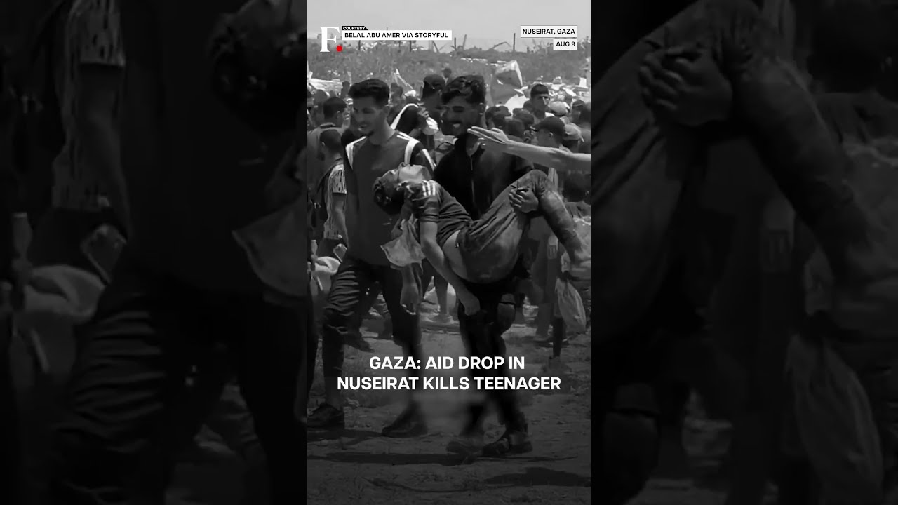 Gaza Palestinian Boy Killed During Aid Drop In Nuseirat As Starvation Toll Rises N18G