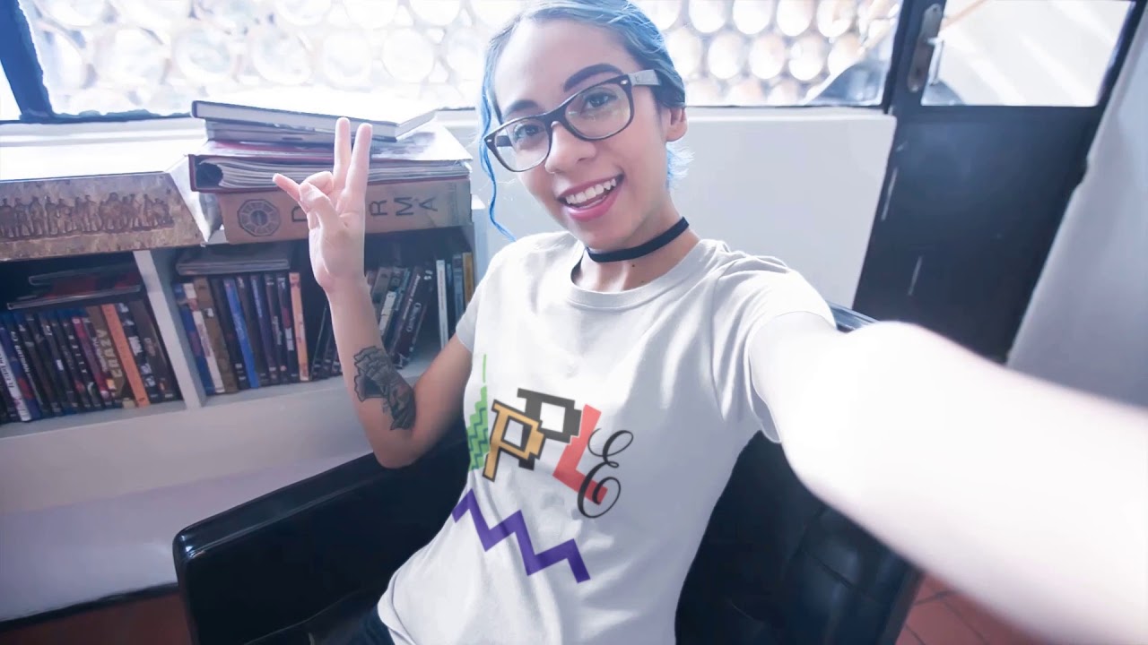 Download girl wearing a t shirt video mockup while making faces ...