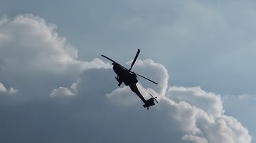 4K  Spectacular Flares Show APACHE AH 64 at Sanicole Airshow 2015