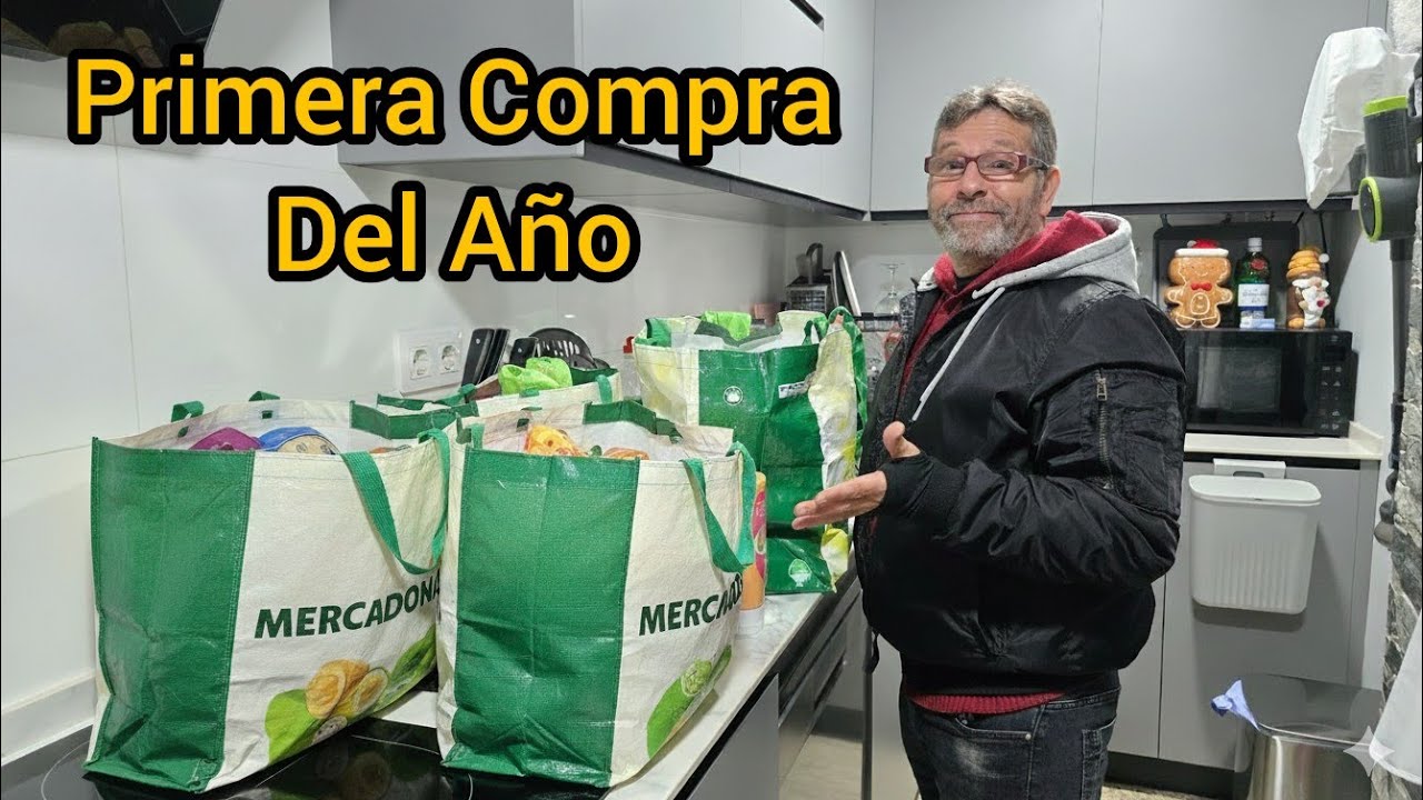 Nuestra primera compra del año: estrenando el carrito en el súper.