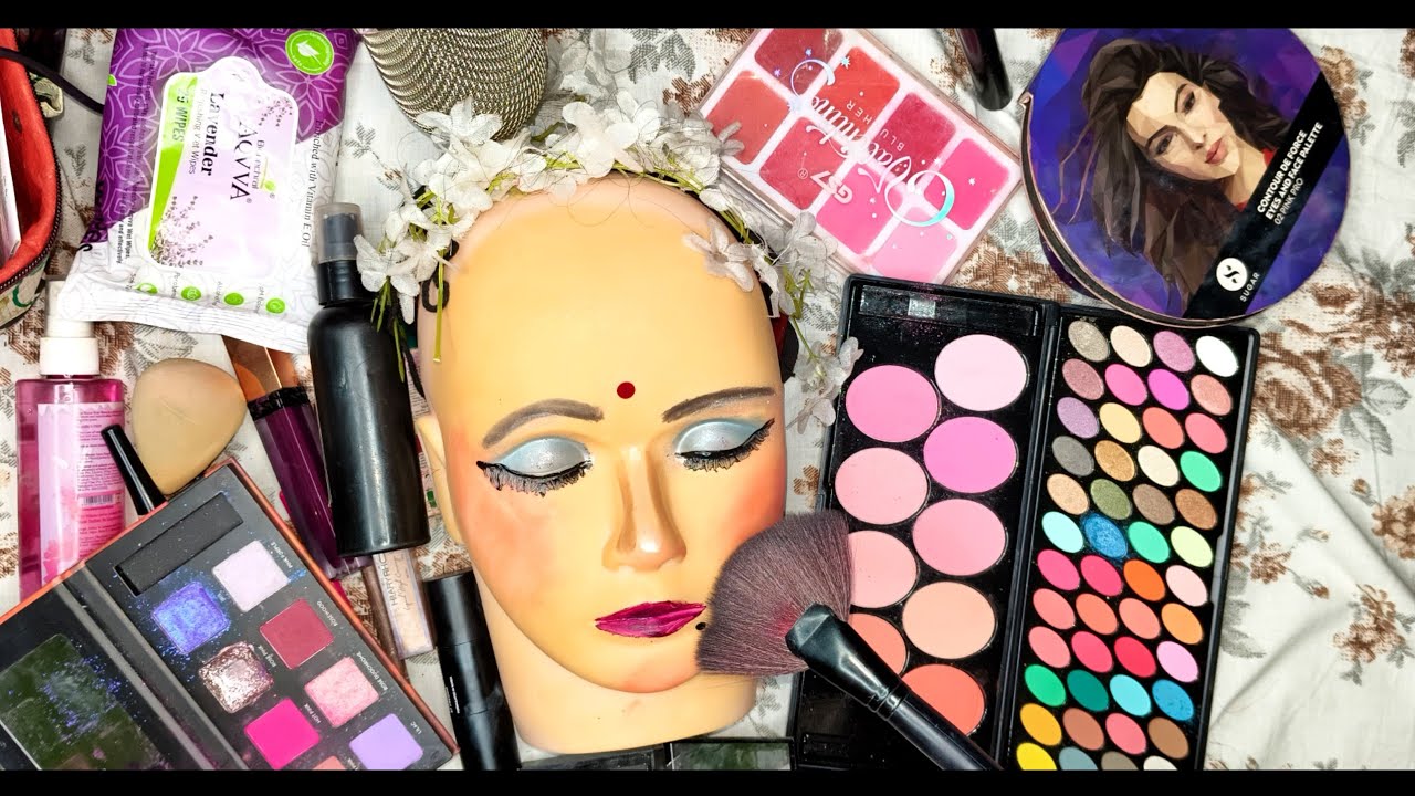 ASMR|| DOING PARTY MAKEUP MANNEQUIN(TUTORIALS NO TALKING) 💋