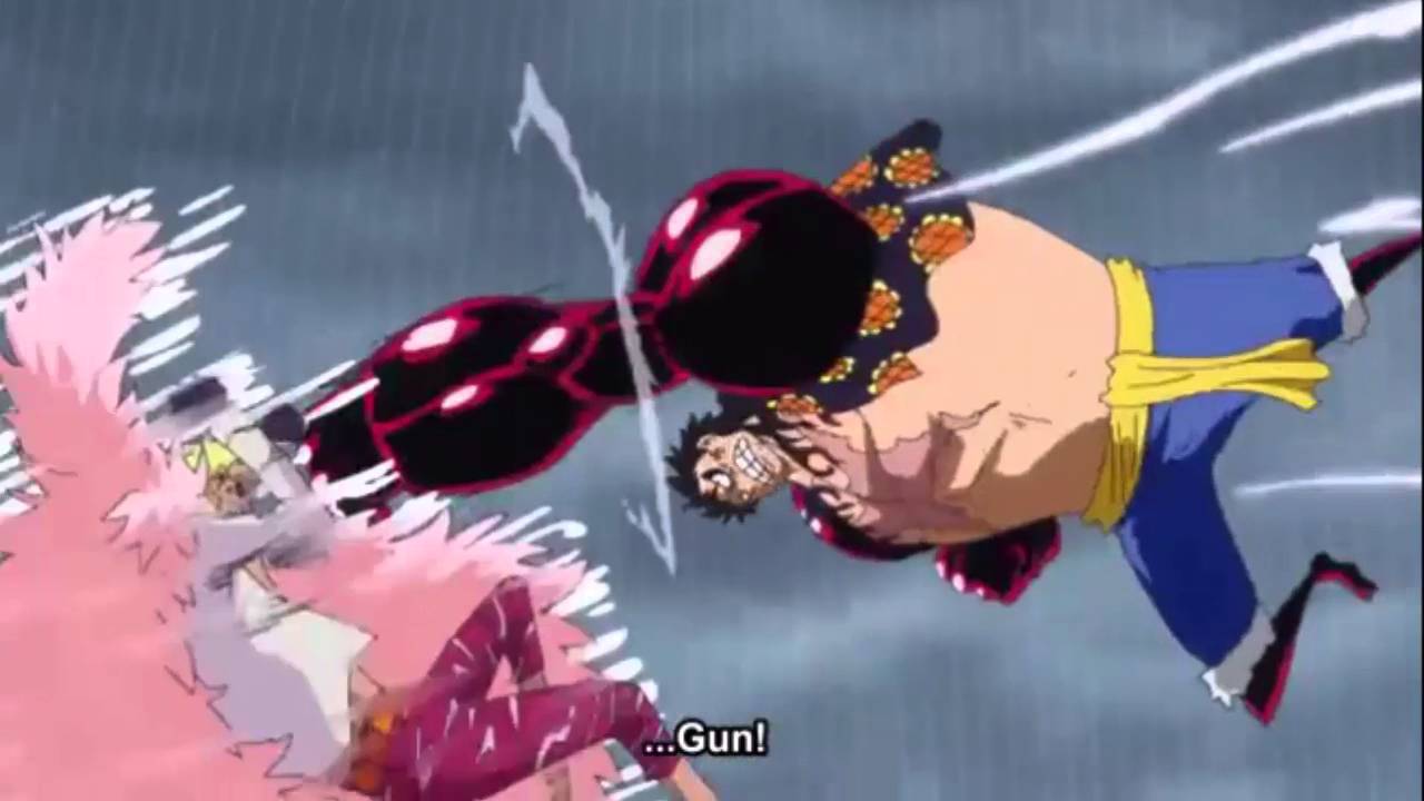 Luffy S Epic Gear Fourth Kong Gun Against Doflamingo Eng Subbed ゴムゴムの大猿王銃 キングコングガン Youtube
