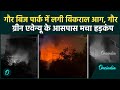 Gaur Green Avenue के पास फिर लगी आग, ऊंची उठती दिखी लपटें, घबराए लोग | Ghaziabad News