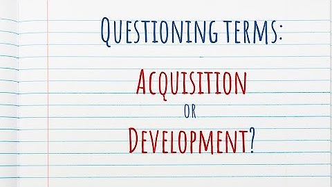 Unpacking (SLA) articles - Episode 14: "Acquisition vs. Development"