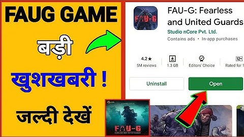 Finally 😊 FAUG GAME Launch on Playstore | 1 million + Pre-ragister for Faug | Faug Game Release Date