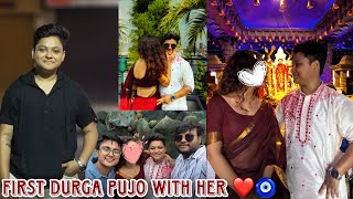 First Durga Pujo with her ❤️🧿 @tomqueen 
