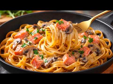 I've Never Had Such Delicious Salmon Pasta! The Best Creamy Pasta Ever!