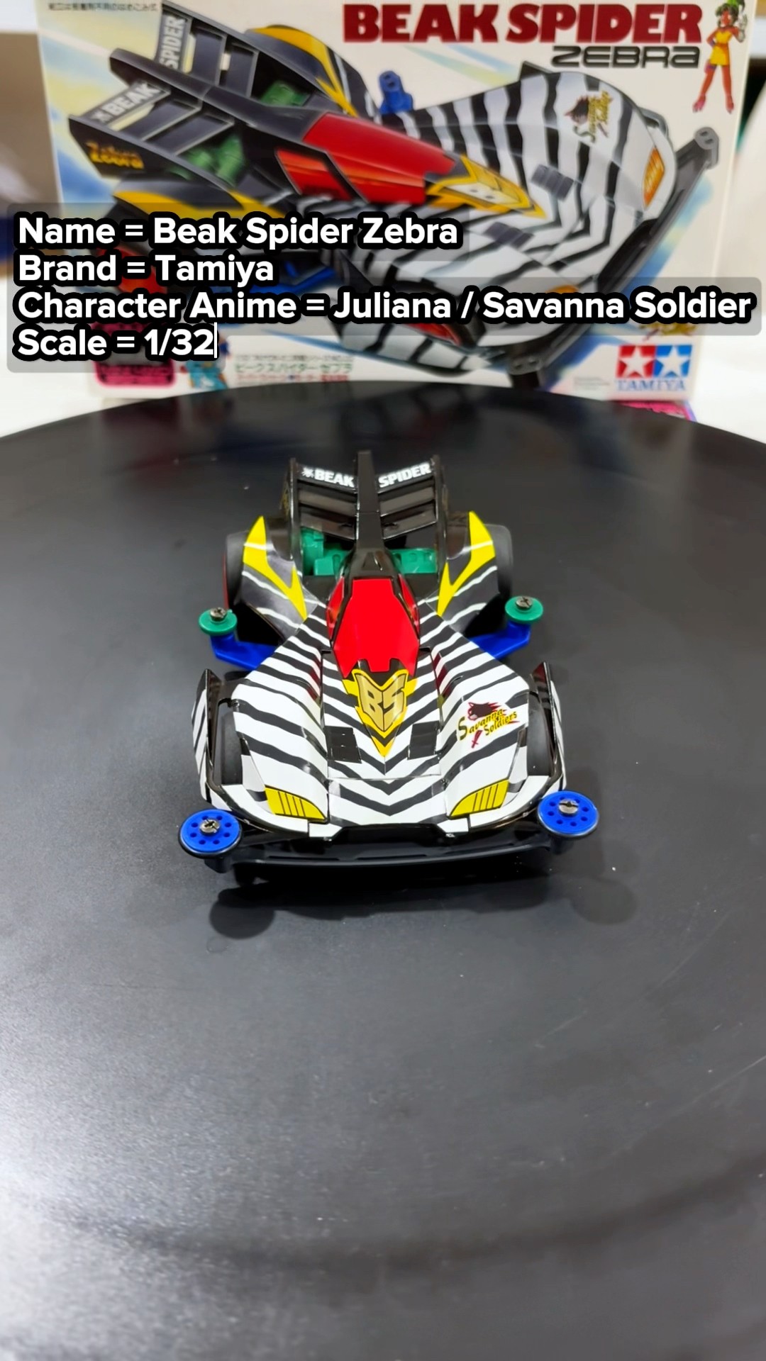Tamiya - Beak Spider Zebra (Super-1 Chassis) 1/32 Scale Fully