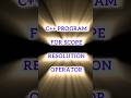 simple c++ program by using scope resolution operator| #coding #oop #yt #ytshorts #programming #code