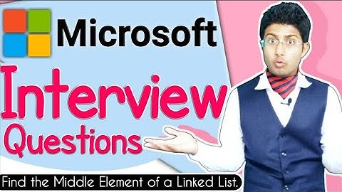 Microsoft Interview Questions | Find the middle element of a Linked List | C++