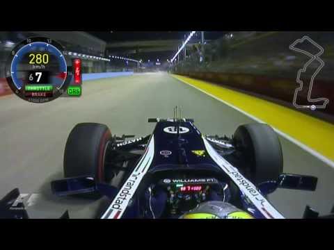 F1 2012 Onboard lap   Singapore   Maldonado