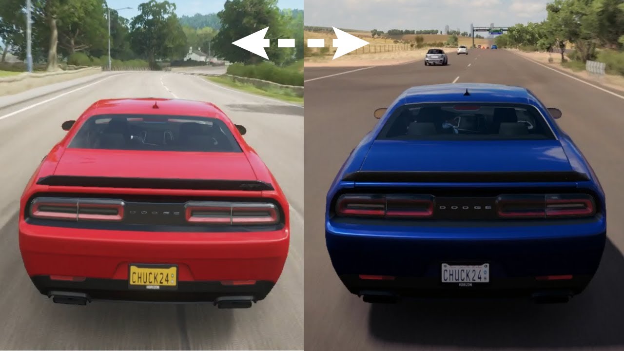 Dodge Challenger Hellcat sound comparison (FH4 vs FH3)