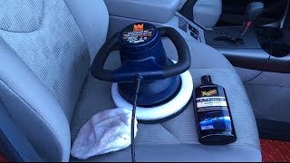Waxing The Car With A Power Buffer