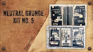 Neutral Grunge Kit No. 5 Tutorial | Easy Vintage Folio Assembly (Step-by-Step Junk Journal DIY)