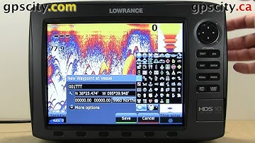 Marking a Waypoint in a Lowrance HDS Generation 2