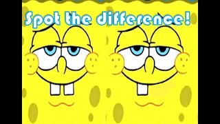 Photo Puzzles-(Spongebob Squarepants)- 15 Second Challenge- Spot The Difference-for kids
