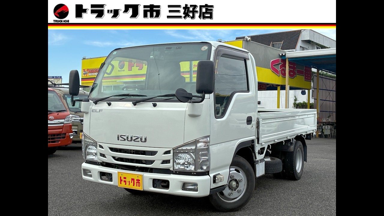 平ボディ】【字幕ONで車両解説♪】AT限定免許でも即戦力！いすゞエルフ