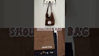 DIY Suede Shoulder Bag Tutorial 01🍂 #sewing #sewingvlog