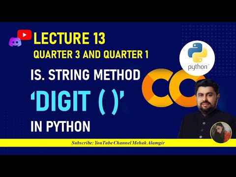 isdigit string in python | isdigit() method | python isdigit