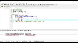 C program which find the Area and Perimeter of a Rectangle
