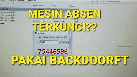 CARA MASUK ADMIN MESIN ABSEN