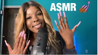 ASMR long nail tapping &amp; talking