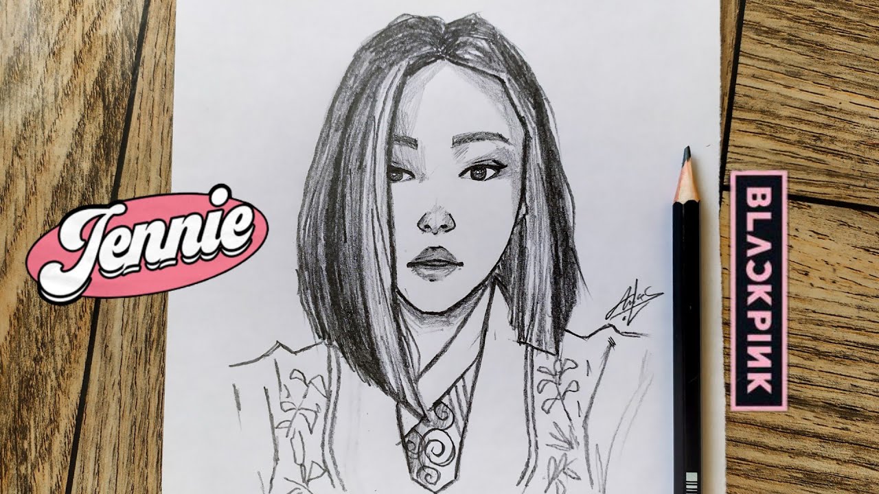 How to Draw Jennie | Blackpink Sketch Tutorial - YouTube