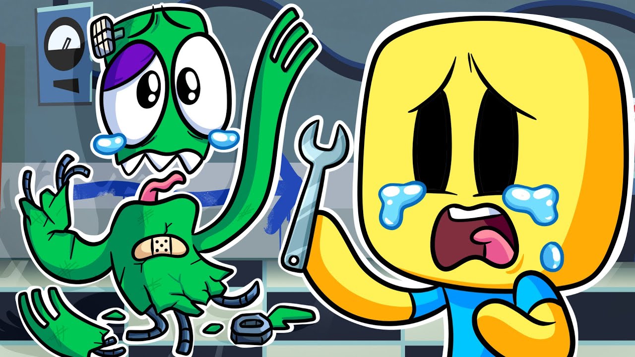 PLAYER REPAIRS GREEN! Rainbow Friends Animation 