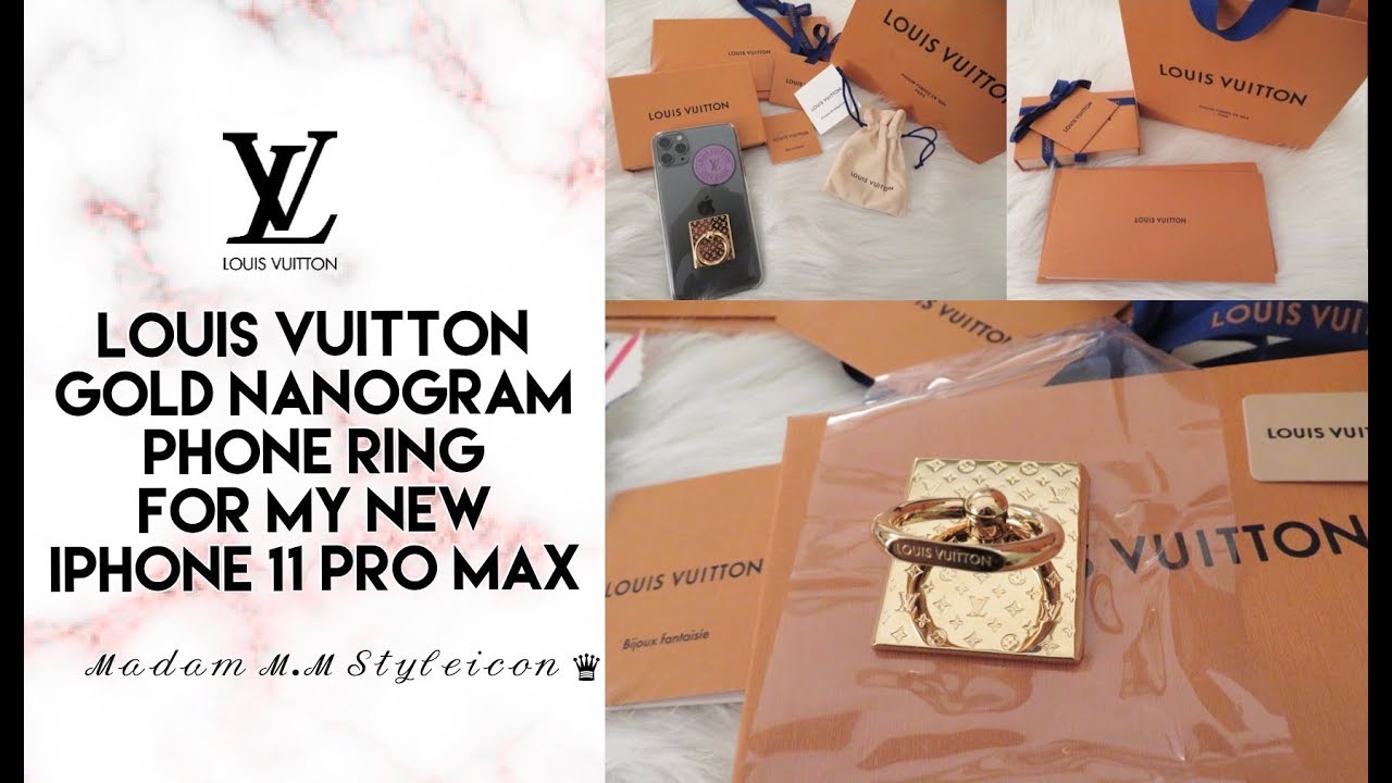 198  Louis Vuitton Gold Nanogram Phone Ring For My iPhone 11 Pro Max  ℳ𝒶𝒹𝒶𝓂ℳ.ℳ 𝒮𝓉𝓎𝓁ℯ𝒾𝒸ℴ𝓃♛ 
