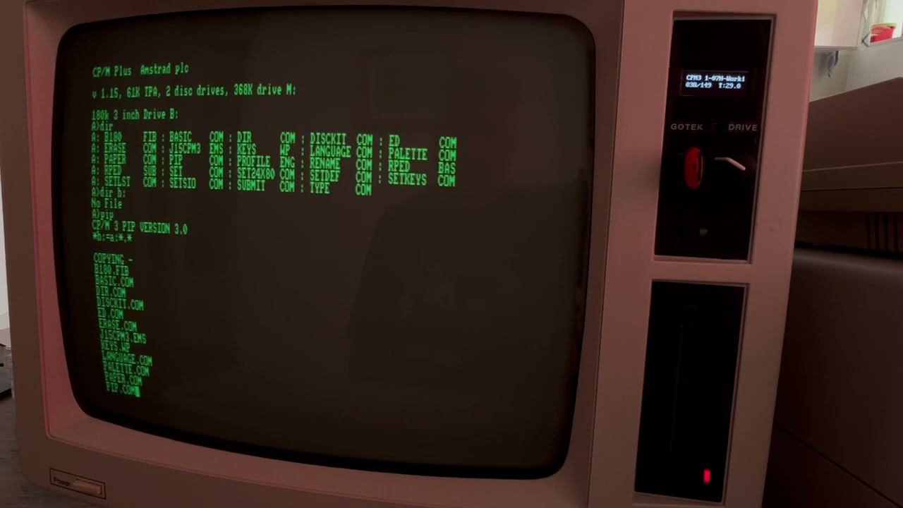 Amstrad PCW 8256 with two CF2