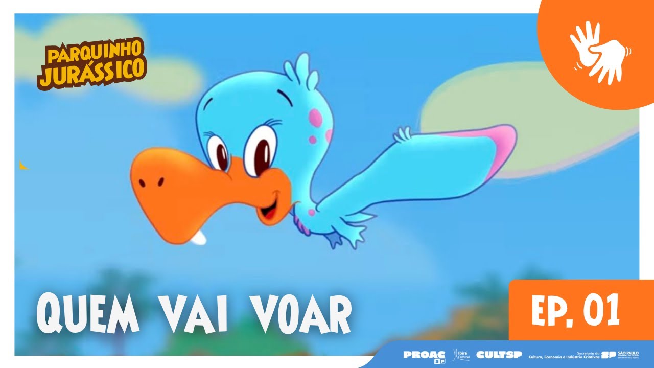 #001 QUEM VAI VOAR | Desenho Infantil em LIBRAS - Parquinho Jurássico