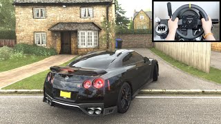 Forza Horizon 4 Nissan GTR R35 vs Police Chase (Steering Wheel + Paddle Shifter) Gameplay