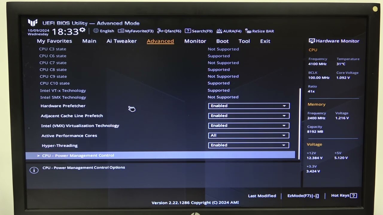 Как включить или отключить Hyper-Threading на материнской плате ASUS TUF B760 Plus