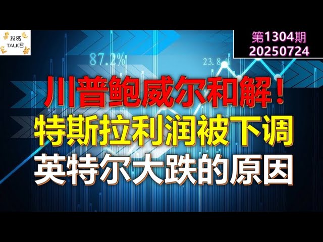 ✨【投资TALK君1304期】川普鲍威尔和解！特斯拉利润下调，英特尔大跌的原因！✨20250724#CPI #nvda #美股 #投资 #英伟达 #ai #特斯拉
