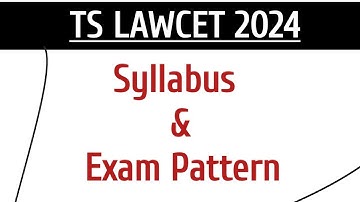 TS LAWCET 2024 Syllabus & Exam Pattern.