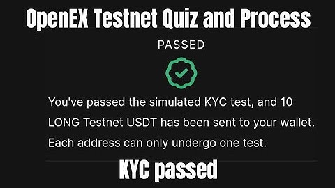 How to pass your Quiz and KYC on openEx.
