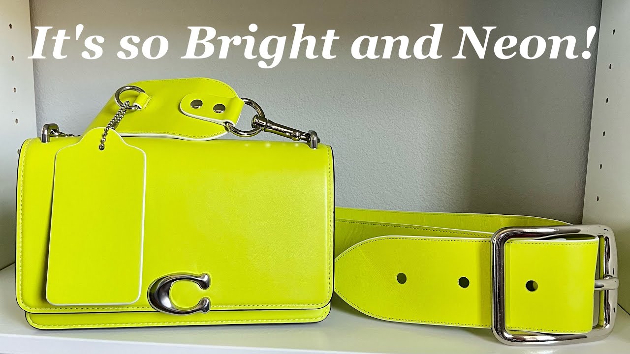 Leather Shoulder Strap / Neon Yellow