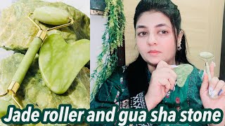 facial massage tolls gua sha and jade roller|slim face tightning and brightning