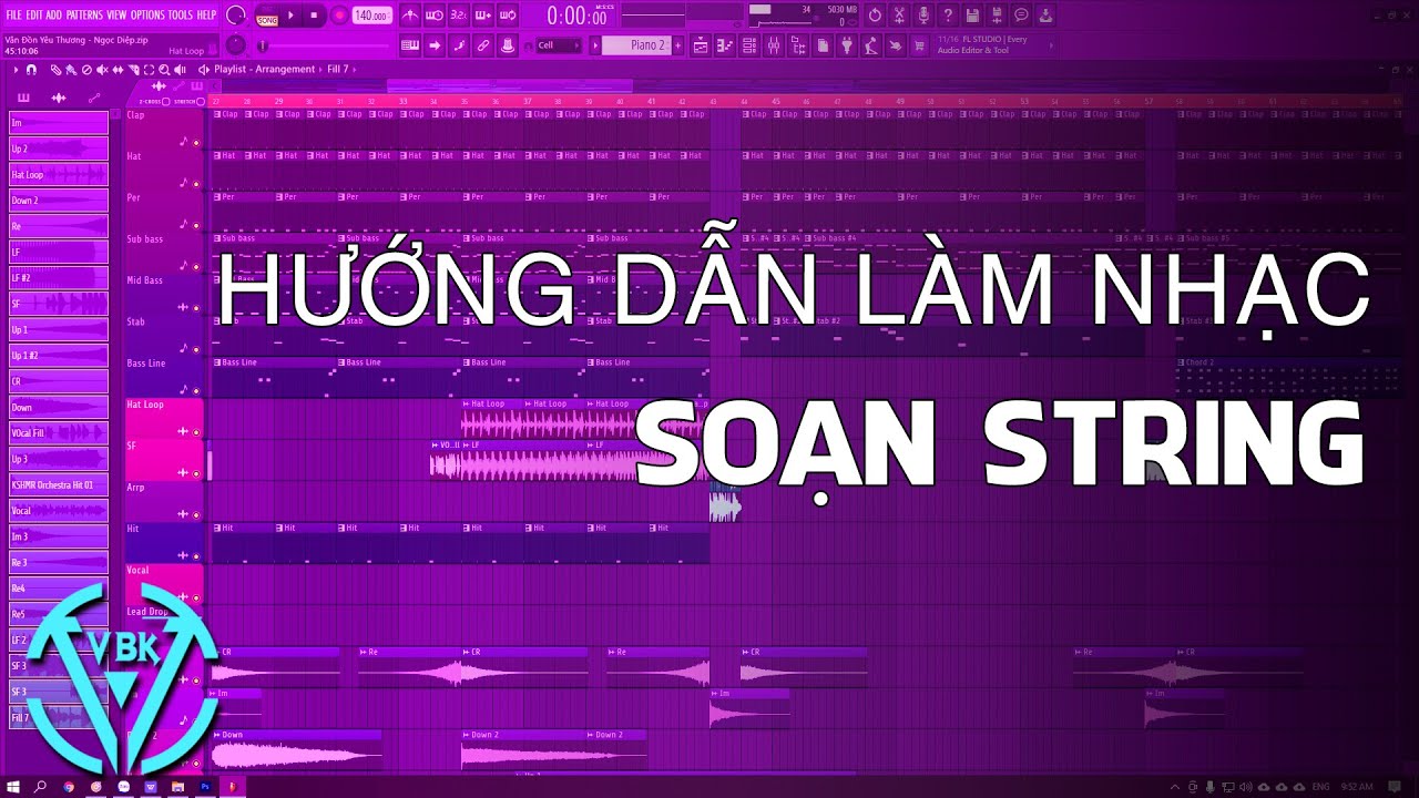 Hướng Dẫn Làm Nhạc: Soạn String Cơ Bản | FL Studio | VBK MUSIC