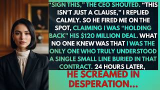 CEO Fired Me Illegally—24 Hours Later, a $120M Contract Froze and the Board Panicked Hard