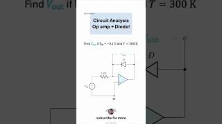 Circuit Analysis op amp Diode #usa #shortsfeed #electricalengineering #electrical #engineering